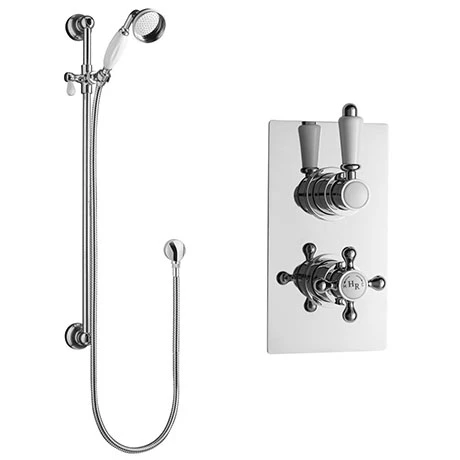 Hudson Reed Traditional Twin Concealed Thermostatic Shower Valve + Slide Rail Kit Hudson Reed Traditional Twin Concealed Thermostatic Shower Valve + Slide Rail Kit -Hudson Reed Shop A3099C A3211 prod