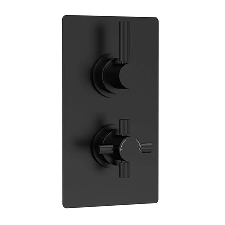 Hudson Reed Tec Pura Concealed Twin Shower Valve with Built-in Diverter - Matt Black - A4007 Hudson Reed Tec Pura Concealed Twin Shower Valve With Built-in Diverter - Matt Black - A4007 -Hudson Reed Shop A4007 m