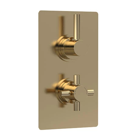 Hudson Reed Tec Pura Concealed Twin Shower Valve with Built-in Diverter - Brushed Brass - A8007 Hudson Reed Tec Pura Concealed Twin Shower Valve With Built-in Diverter - Brushed Brass - A8007 -Hudson Reed Shop A8007 m