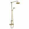 Hudson Reed Brushed Brass Thermostatic Shower Valve & Rigid Riser Kit - A8117 2 Hudson Reed Brushed Brass Thermostatic Shower Valve & Rigid Riser Kit - A8117 -Hudson Reed Shop A8117 P