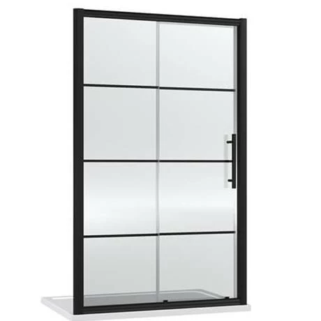 Hudson Reed Apex Matt Black Sliding Shower Door - Various Widths Hudson Reed Apex Matt Black Sliding Shower Door - Various Widths -Hudson Reed Shop ADSL12 E8 LA 460