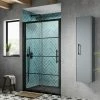 Hudson Reed Apex Matt Black Sliding Shower Door - Various Widths -Hudson Reed Shop ADSL12 E8 M