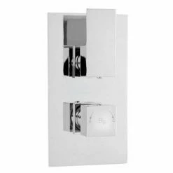 Hudson Reed Art Twin Concealed Thermostatic Shower Valve W/ Rectangular Slider Rail Kit -Hudson Reed Shop ART3210 A3167 n d2 375