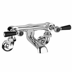 Hudson Reed Topaz Black Lever Wall Mounted Bath Filler - BC403HLWM