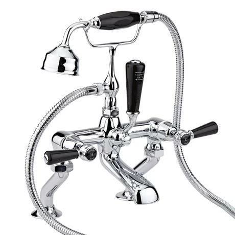 Hudson Reed Topaz Black Lever Deck Mounted Bath Shower Mixer Tap + Shower Kit Hudson Reed Topaz Black Lever Deck Mounted Bath Shower Mixer Tap + Shower Kit -Hudson Reed Shop BC404DLDM p