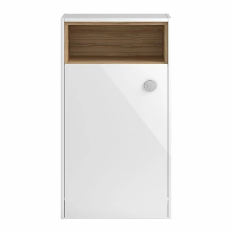 Hudson Reed Coast 600mm WC Unit with Open Shelf - Gloss White/Coco Bolo Hudson Reed Coast 600mm WC Unit With Open Shelf - Gloss White/Coco Bolo -Hudson Reed Shop BM COWCB WCOS P