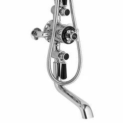 Hudson Reed Topaz Black Triple Thermostatic Shower Valve With Rigid Riser Kit + Bath Spout 5 Hudson Reed Topaz Black Triple Thermostatic Shower Valve With Rigid Riser Kit + Bath Spout -Hudson Reed Shop BTSVT103 d3 460