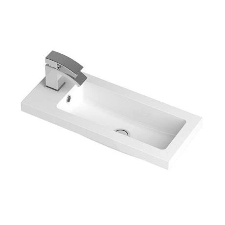 Hudson Reed Fusion Gloss White 605x260mm Compact Vanity Unit & Basin Hudson Reed Fusion Gloss White 605x260mm Compact Vanity Unit & Basin -Hudson Reed Shop CBI106 d1 460