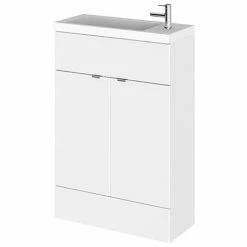 Hudson Reed Fusion Gloss White 605x260mm Compact Vanity Unit & Basin