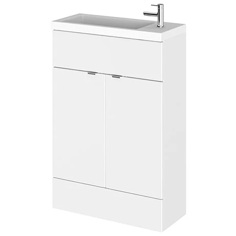 Hudson Reed Fusion Gloss White 605x260mm Compact Vanity Unit & Basin Hudson Reed Fusion Gloss White 605x260mm Compact Vanity Unit & Basin -Hudson Reed Shop CBI106 p