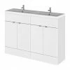 Hudson Reed Fusion 1200mm Gloss White Full Depth Floorstanding Unit & Double Basin 2 Hudson Reed Fusion 1200mm Gloss White Full Depth Floorstanding Unit & Double Basin -Hudson Reed Shop CBI134 P