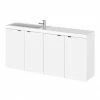 Hudson Reed 1200mm Gloss White Wall Hung Compact Combination Unit (600 Vanity X 2) -Hudson Reed Shop CBI135 P