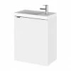 Hudson Reed Fusion 400mm Gloss White Wall Hung Compact Unit & Basin -Hudson Reed Shop CBI137 P