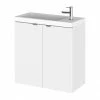 Hudson Reed Fusion 500mm Gloss White Wall Hung Compact Unit & Basin -Hudson Reed Shop CBI138 P
