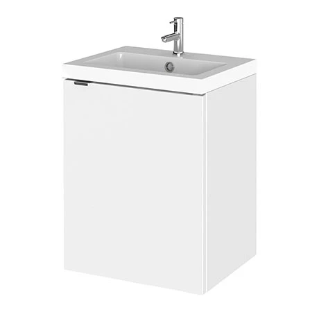 Hudson Reed Fusion 400mm Gloss White Full Depth Wall Hung Unit & Basin Hudson Reed Fusion 400mm Gloss White Full Depth Wall Hung Unit & Basin -Hudson Reed Shop CBI139 P