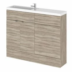 Hudson Reed 1100mm Driftwood Compact Combination Unit (600 Vanity + 500 WC Unit)