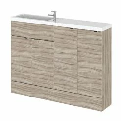 Hudson Reed 1200mm Driftwood Compact Combination Unit (600 Vanity, 300 Base Unit X 2)
