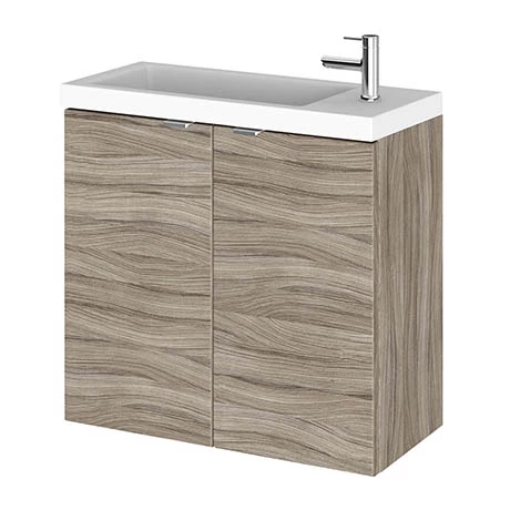 Hudson Reed 600mm Driftwood Wall Hung Compact Unit & Basin Hudson Reed 600mm Driftwood Wall Hung Compact Unit & Basin -Hudson Reed Shop CBI229 P