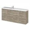 Hudson Reed 1200mm Driftwood Wall Hung Compact Combination Unit (600 Vanity X 2)