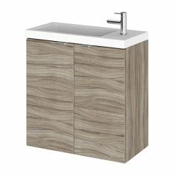 Hudson Reed 500mm Driftwood Wall Hung Compact Unit & Basin
