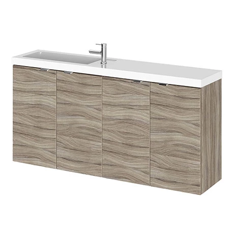 Hudson Reed Fusion 1000mm Driftwood Compact Wall Hung Unit & Basin Hudson Reed Fusion 1000mm Driftwood Compact Wall Hung Unit & Basin -Hudson Reed Shop CBI243 P