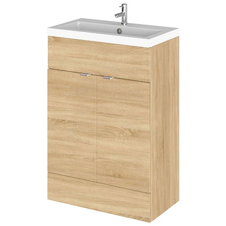 Hudson Reed Fusion Natural Oak 605x360mm Vanity Unit & Basin Hudson Reed Fusion Natural Oak 605x360mm Vanity Unit & Basin -Hudson Reed Shop CBI307 p