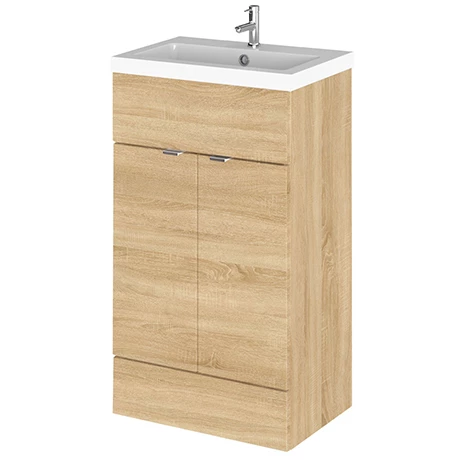 Hudson Reed Fusion Natural Oak 505x360mm Vanity Unit & Basin Hudson Reed Fusion Natural Oak 505x360mm Vanity Unit & Basin -Hudson Reed Shop CBI324 p