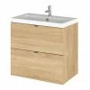 Hudson Reed 600mm Natural Oak Full Depth Wall Hung 2-Drawer Unit & Basin 2 Hudson Reed 600mm Natural Oak Full Depth Wall Hung 2-Drawer Unit & Basin -Hudson Reed Shop CBI330 P
