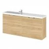 Hudson Reed 1200mm Natural Oak Wall Hung Compact Combination Unit (600 Vanity X 2) 1 Hudson Reed 1200mm Natural Oak Wall Hung Compact Combination Unit (600 Vanity X 2) -Hudson Reed Shop CBI335 P
