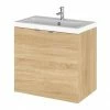 Hudson Reed 600mm Natural Oak Full Depth Wall Hung 2-Door Unit & Basin -Hudson Reed Shop CBI336 P
