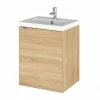 Hudson Reed Fusion 400mm Natural Oak Full Depth Wall Hung Unit & Basin 1 Hudson Reed Fusion 400mm Natural Oak Full Depth Wall Hung Unit & Basin -Hudson Reed Shop CBI339 P