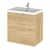 Hudson Reed Fusion 500mm Natural Oak Full Depth Wall Hung 2-Door Unit & Basin 2 Hudson Reed Fusion 500mm Natural Oak Full Depth Wall Hung 2-Door Unit & Basin -Hudson Reed Shop CBI340 P