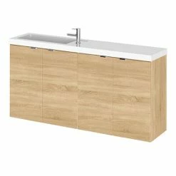Hudson Reed Fusion 1000mm Natural Oak Compact Wall Hung Unit & Basin