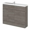 Hudson Reed 1100mm Grey Avola Compact Combination Unit (600 Vanity + 500 WC Unit) -Hudson Reed Shop CBI501 p