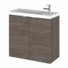 Hudson Reed 600mm Grey Avola Wall Hung Compact Unit & Basin 1 Hudson Reed 600mm Grey Avola Wall Hung Compact Unit & Basin -Hudson Reed Shop CBI529 P