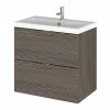 Hudson Reed 600mm Grey Avola Full Depth Wall Hung 2-Drawer Unit & Basin 2 Hudson Reed 600mm Grey Avola Full Depth Wall Hung 2-Drawer Unit & Basin -Hudson Reed Shop CBI530 P