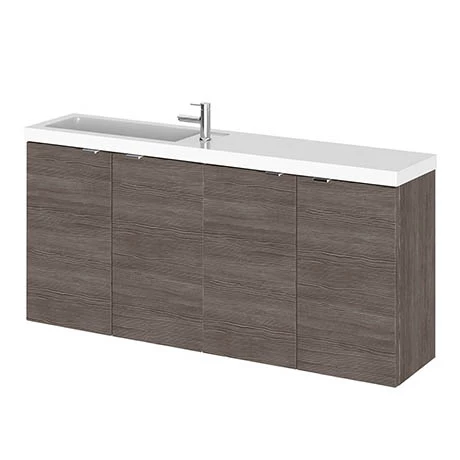 Hudson Reed 1200mm Grey Avola Wall Hung Compact Combination Unit (600 Vanity x 2) Hudson Reed 1200mm Grey Avola Wall Hung Compact Combination Unit (600 Vanity X 2) -Hudson Reed Shop CBI535 P1