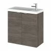Hudson Reed 500mm Grey Avola Wall Hung Compact Unit & Basin 2 Hudson Reed 500mm Grey Avola Wall Hung Compact Unit & Basin -Hudson Reed Shop CBI538 P