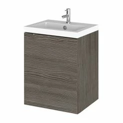 Hudson Reed Fusion 400mm Grey Avola Full Depth Wall Hung Unit & Basin