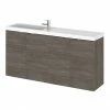 Hudson Reed Fusion 1000mm Grey Avola Compact Wall Hung Unit & Basin