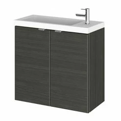 Hudson Reed 600mm Hacienda Black Wall Hung Compact Unit & Basin