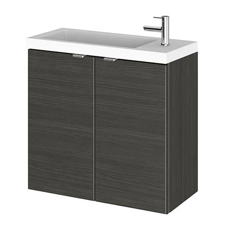 Hudson Reed 600mm Hacienda Black Wall Hung Compact Unit & Basin Hudson Reed 600mm Hacienda Black Wall Hung Compact Unit & Basin -Hudson Reed Shop CBI629 P