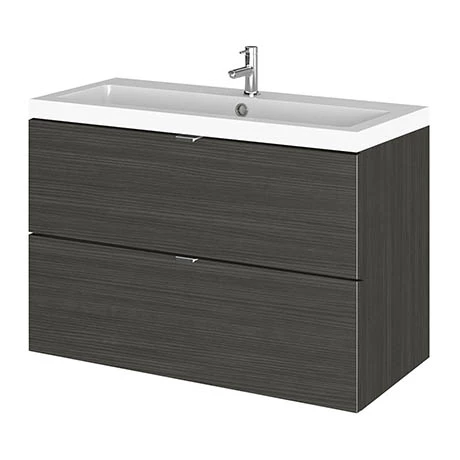 Hudson Reed Fusion 800mm Hacienda Black Full Depth Wall Hung 2-Drawer Unit & Basin Hudson Reed Fusion 800mm Hacienda Black Full Depth Wall Hung 2-Drawer Unit & Basin -Hudson Reed Shop CBI631 P