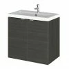 Hudson Reed 600mm Hacienda Black Full Depth Wall Hung 2-Door Unit & Basin -Hudson Reed Shop CBI636 P