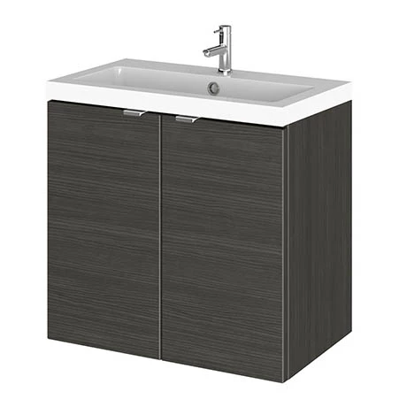 Hudson Reed 600mm Hacienda Black Full Depth Wall Hung 2-Door Unit & Basin Hudson Reed 600mm Hacienda Black Full Depth Wall Hung 2-Door Unit & Basin -Hudson Reed Shop CBI636 P