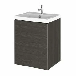 Hudson Reed Fusion 400mm Hacienda Black Full Depth Wall Hung Unit & Basin