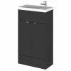 Hudson Reed Fusion Gloss Grey 505x260mm Compact Vanity Unit & Basin -Hudson Reed Shop CBI922 p