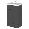 Hudson Reed Fusion Gloss Grey 505x360mm Vanity Unit & Basin 2 Hudson Reed Fusion Gloss Grey 505x360mm Vanity Unit & Basin -Hudson Reed Shop CBI924 p