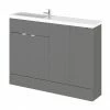 Hudson Reed 1200mm Gloss Grey Compact Combination Unit (600 Vanity, 300 Base Unit X 2) -Hudson Reed Shop CBI925 np