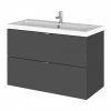 Hudson Reed Fusion 800mm Gloss Grey Full Depth Wall Hung 2-Drawer Unit & Basin 1 Hudson Reed Fusion 800mm Gloss Grey Full Depth Wall Hung 2-Drawer Unit & Basin -Hudson Reed Shop CBI931 P